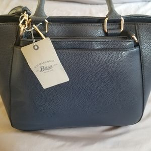 G.H.Bass and Co. Blue Leather Bag NWT